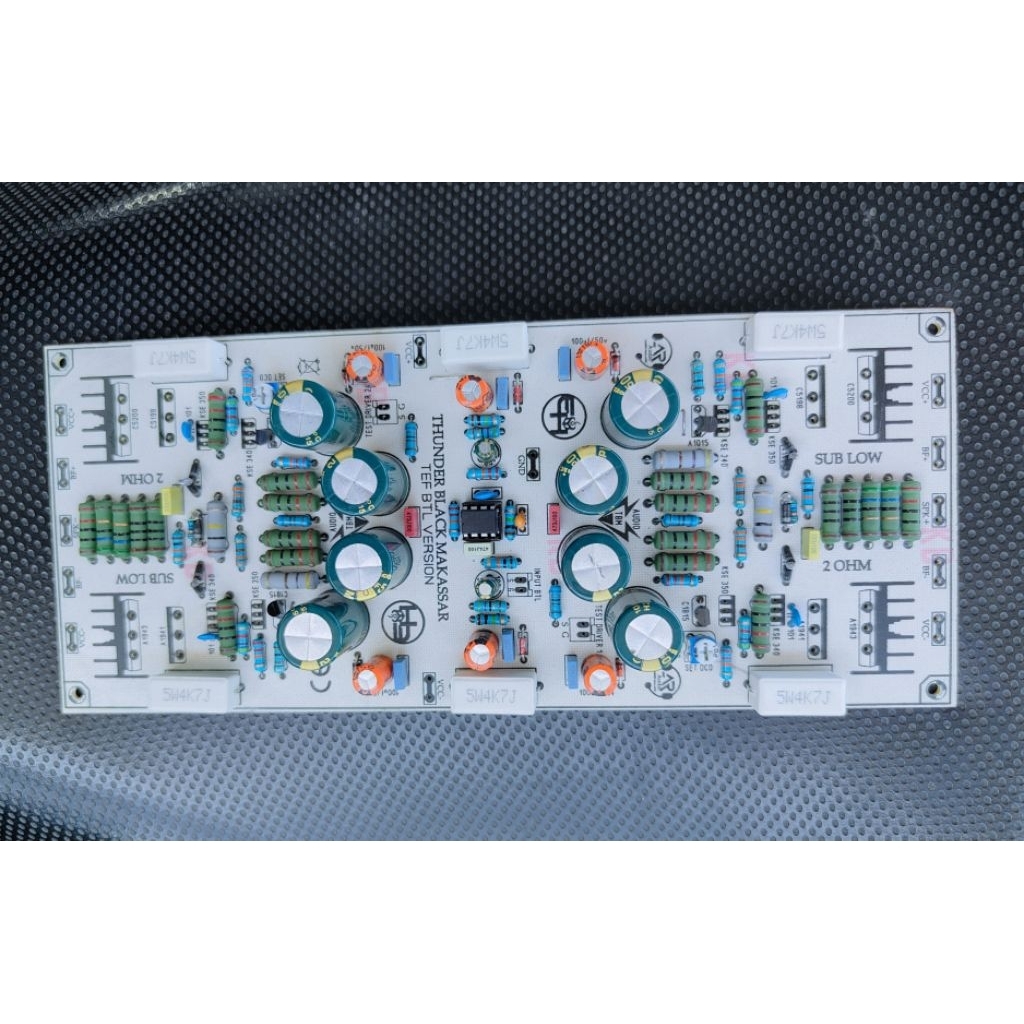 PCB tbm 2 ohm BTL ples komponen tanpa transistor