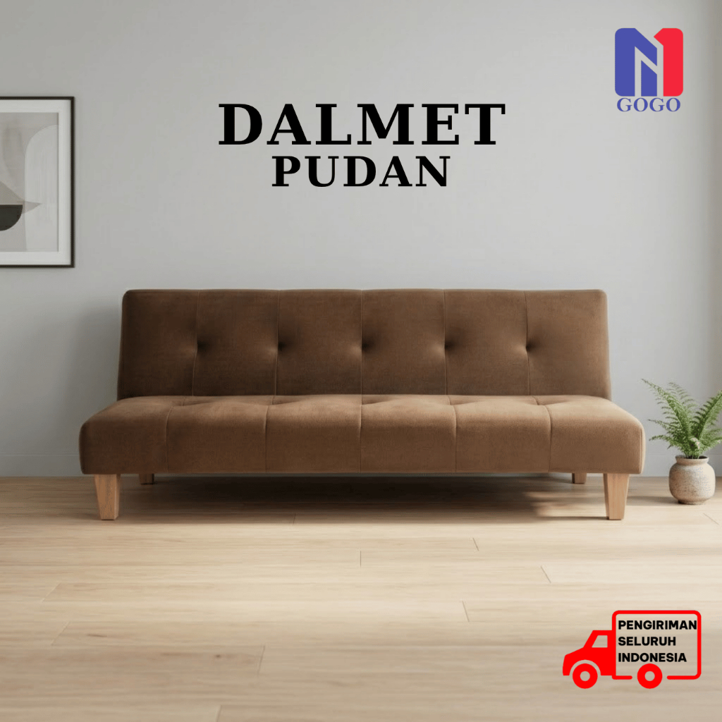 Sofa Bed Lipat - Sofa Minimalis - Sofa TV  - Type Pudan Yelvo Coklat Tua