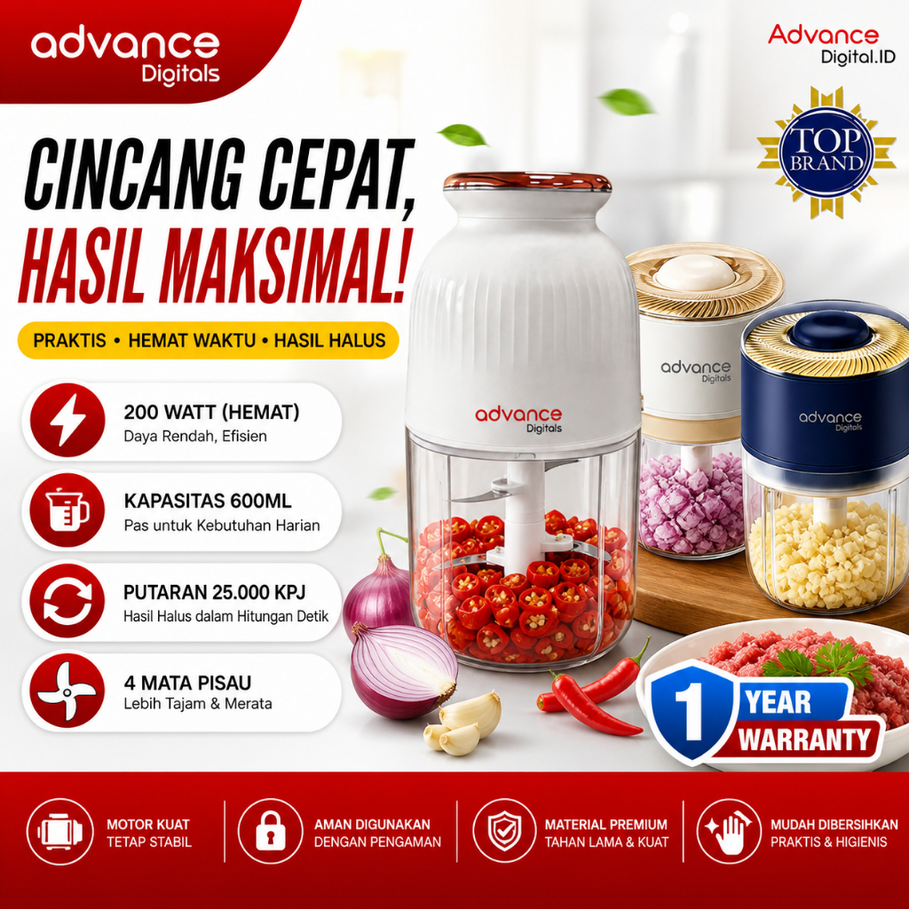 Advance Digitals - Food Chopper Tipe CHP | Food chopper advance 600ml