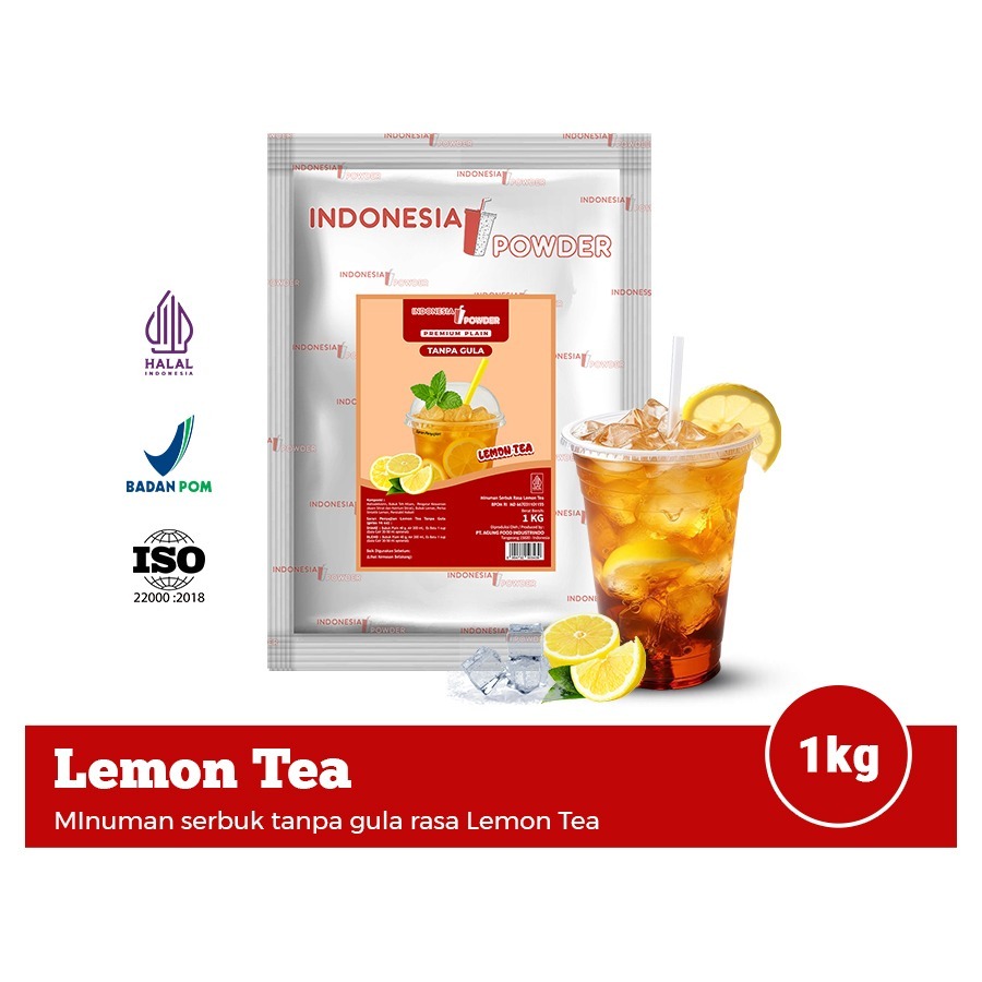 OMURA Plain Bubuk Minuman Tanpa Gula Rasa Lemon Tea 1 Kg | IPP Premium Plain No Sugar