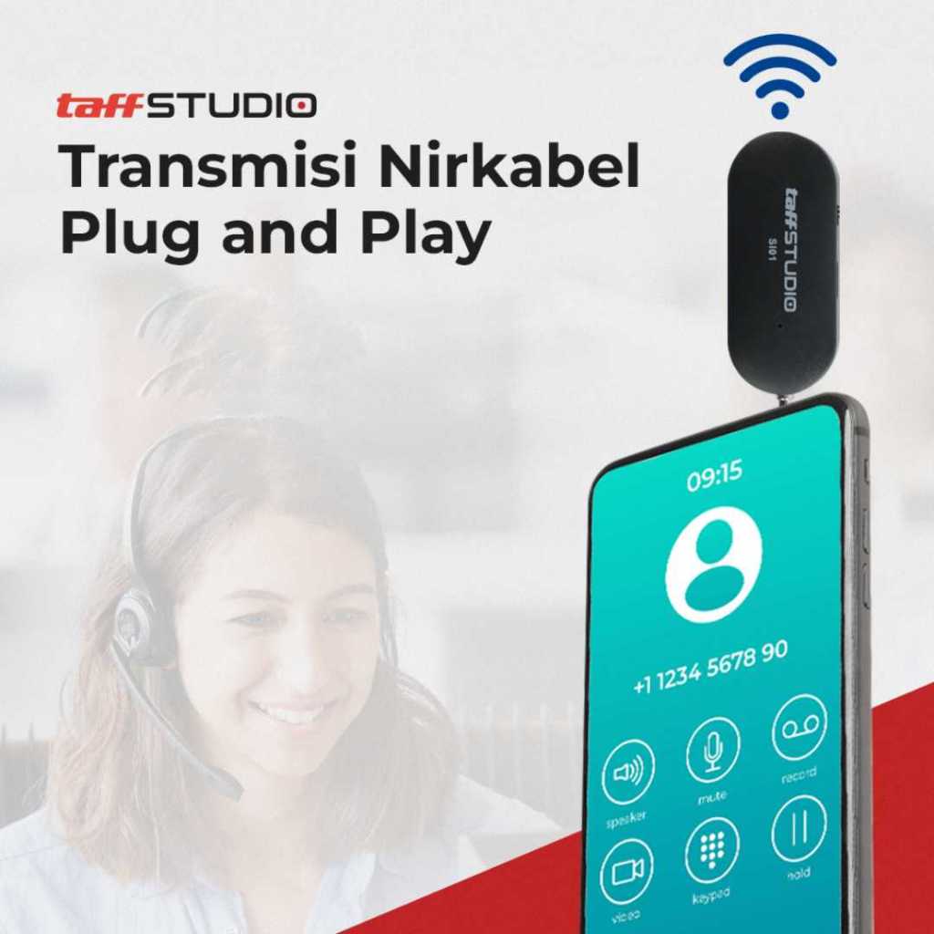GL TaffSTUDIO Wireless Microphone 2.4GHz Headset CS with Receiver / Receiver Mic Wireless Universal