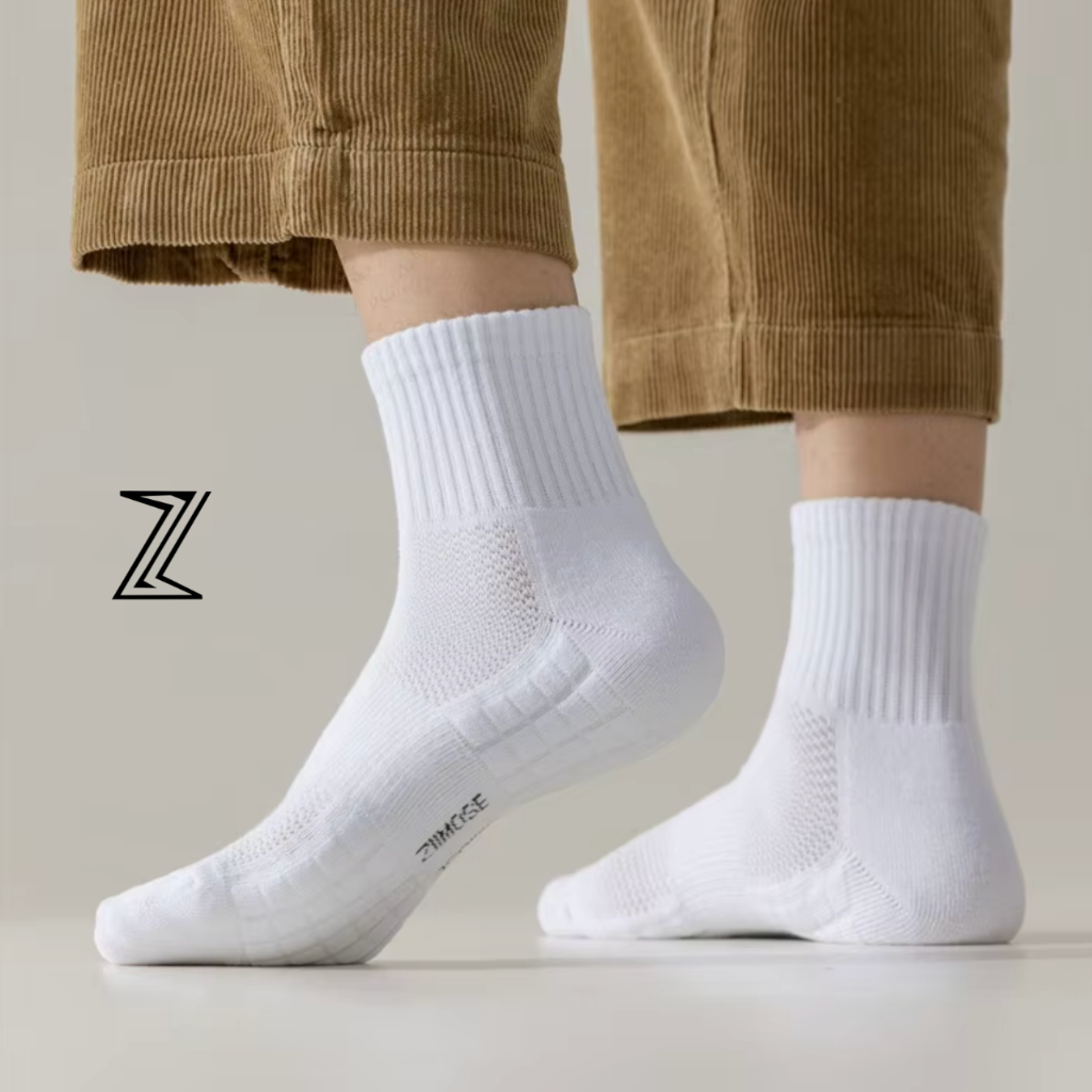 Kaos Kaki Sport Pria Panjang Tebal K2B Elastis Empuk Nyaman Serap Keringat Socks Breathable Solid Co