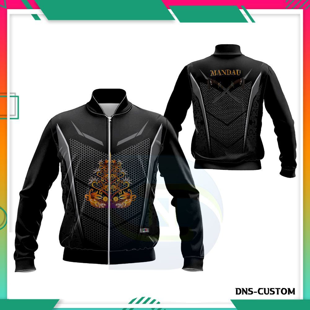 Jaket Ranting Dayak Kalimantan/Hoodie Batik Dayak Pria/Jaket Dayak Prnting Custom