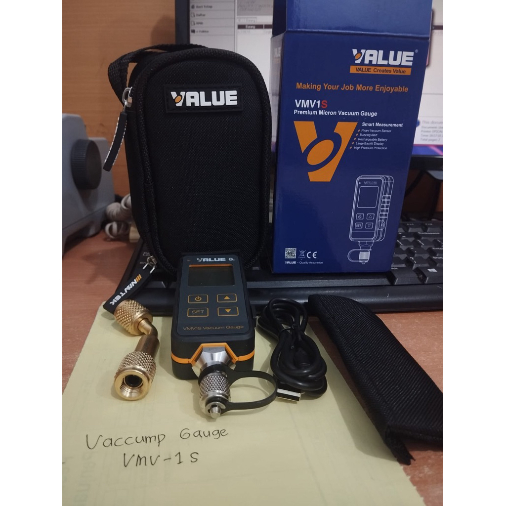 DIGITAL VACUUM GAUGE VALUE VMV-1S | VACUUM PUMP DIGITAL GAUGE VALUE VMV-1S