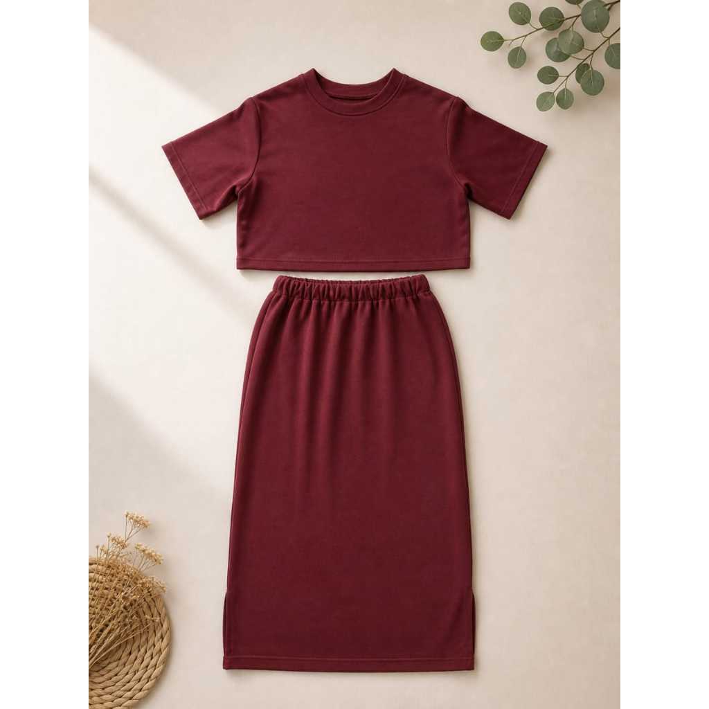 Baju(preloved)-One set-Merah bata