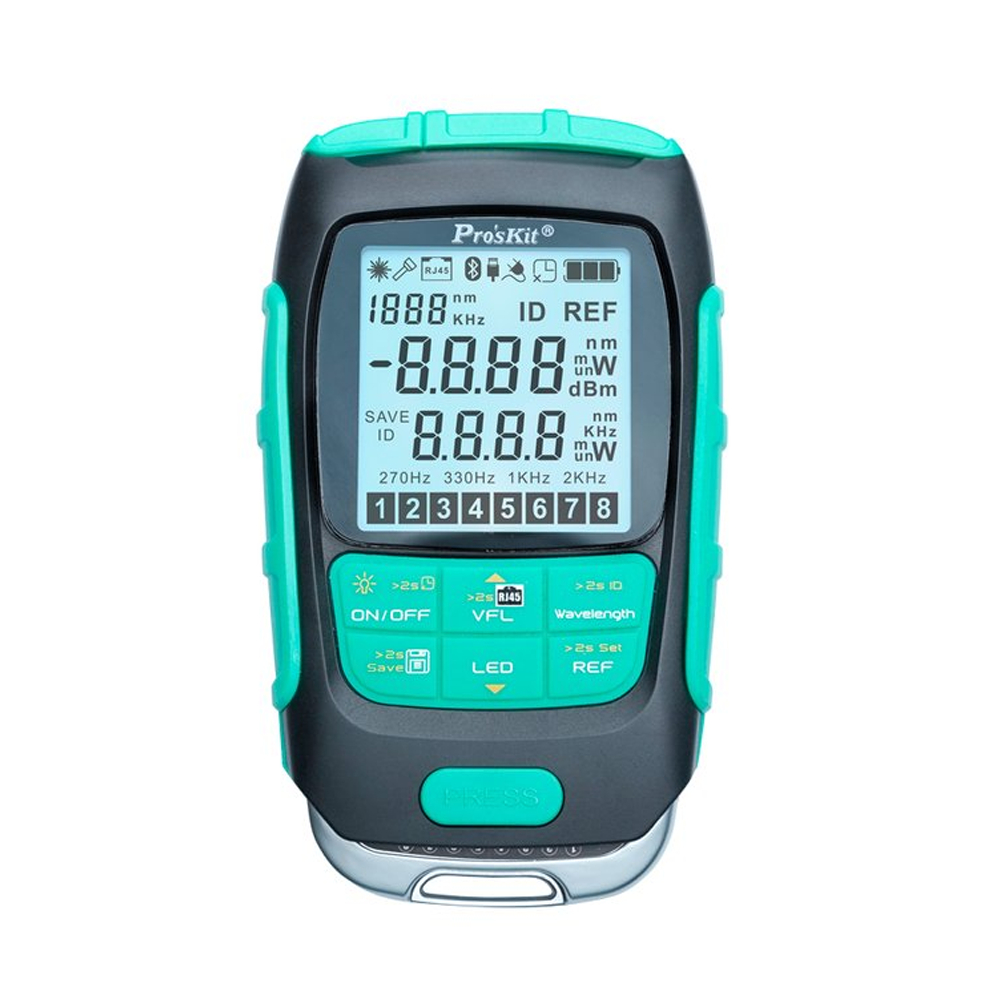 Pro'skit MT-7616 Multimeter Daya Optik Serat 4-in-1 Original – Alat Ukur Fiber Optik, Pendeteksi Kab