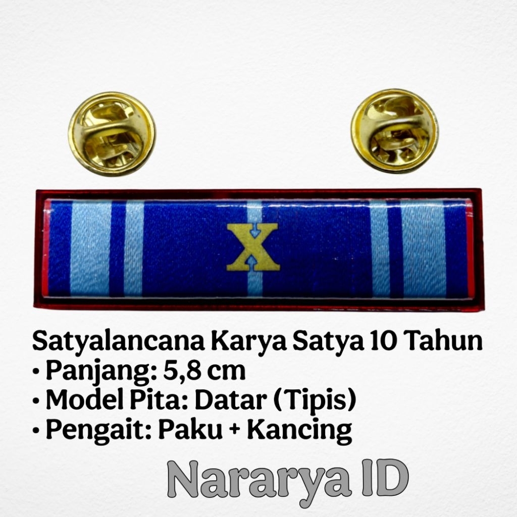 [NARARYA ID] Pita Jasa / Tanda Jasa / Satya Lencana ASN PNS Karya Satya X 10 Tahun  Satyalancana
