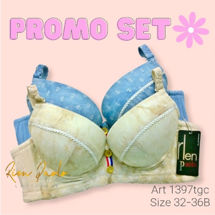 Bra Set Celana Dalam Wanita Sexy BH Kawat Premium Motif Lucu Rien Paolo 1397 Tgc