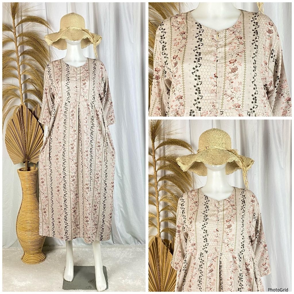 Daster 3/4 Rayon Bahan Adem Rayon Busui Jumbo