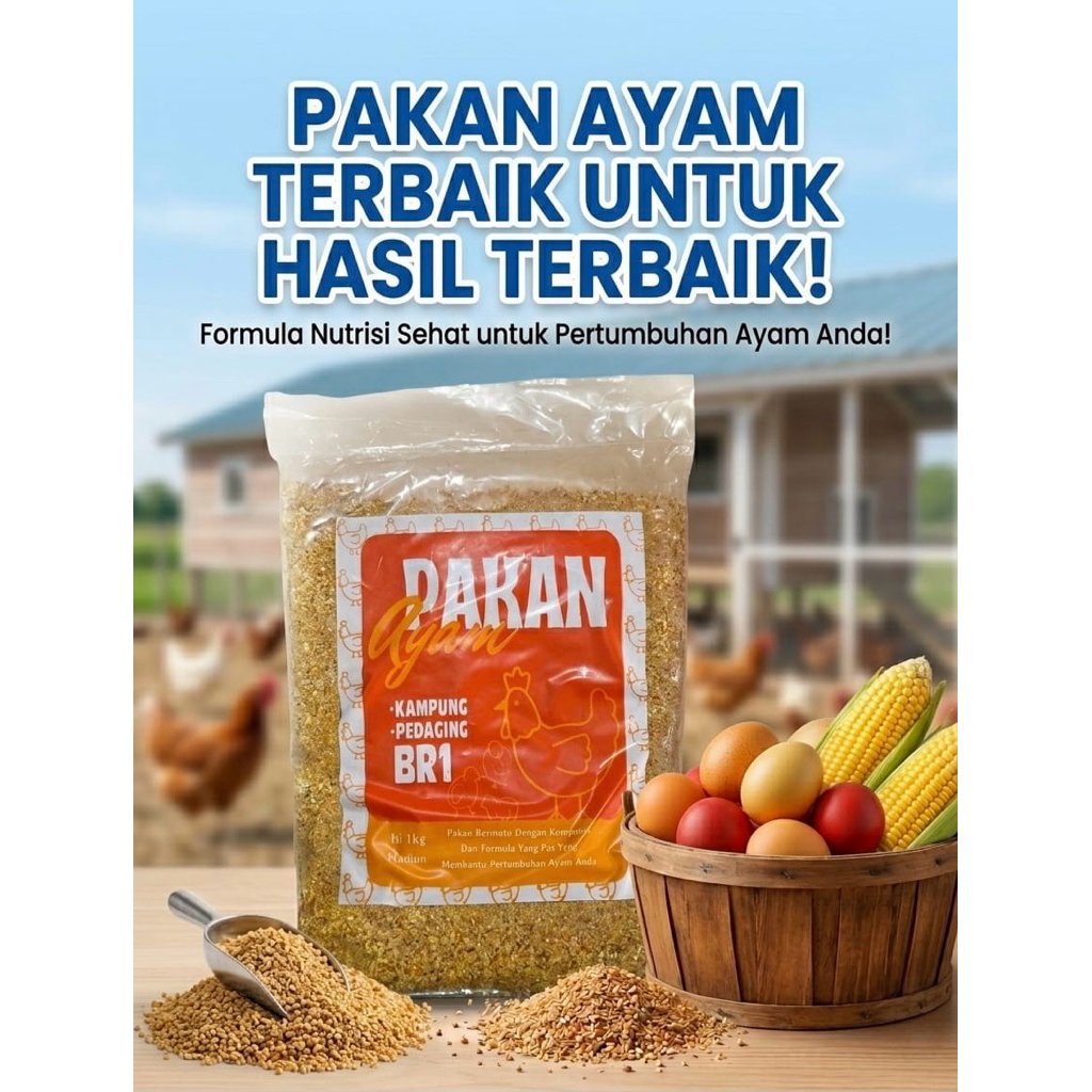 pakan ayam kampung pedaging broiler untuk ayam dewasa dan anak