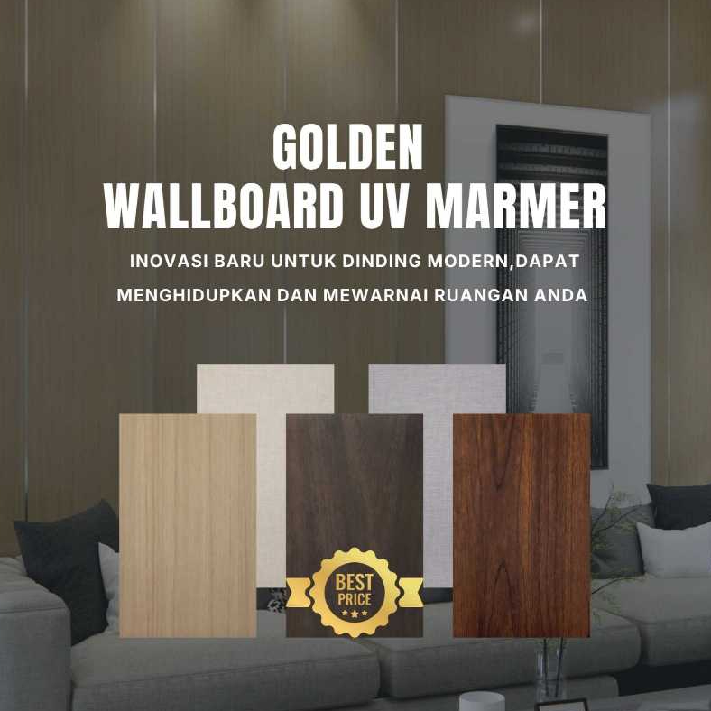 Golden wallboard uv marmer
