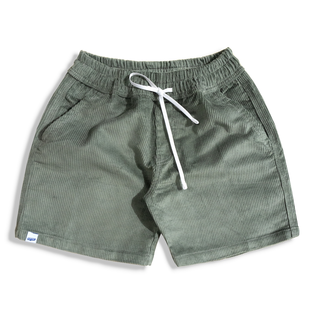 SUFINE-Shortpants Corduroy Sage Green Pria/ Celana Pendek Corduroy
