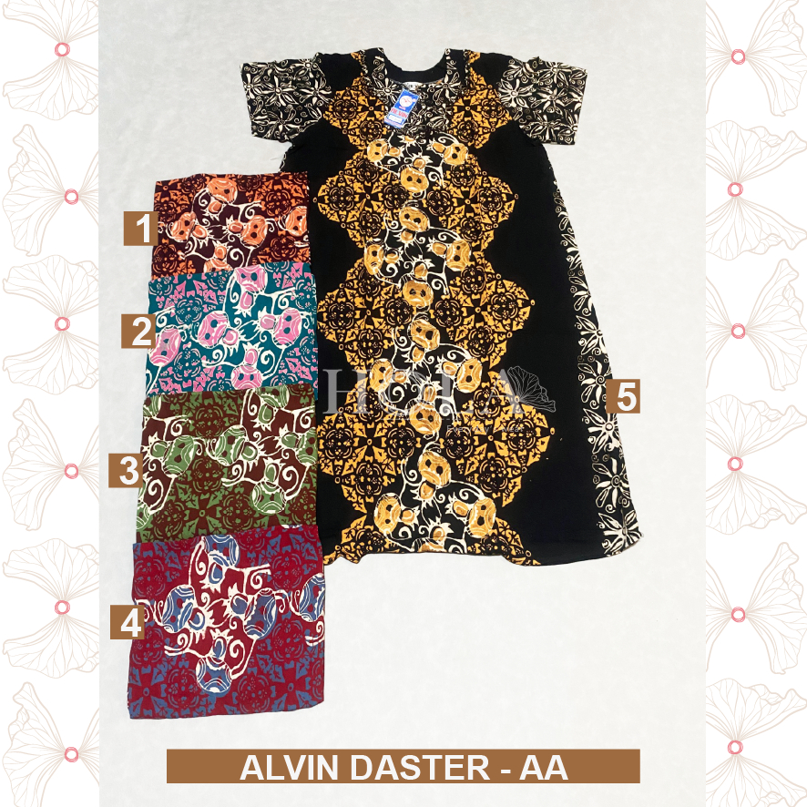 HOLA_FASH | Daster Alvin, daster batik, baju tidur, piyama daster, daster adem, baju rumah