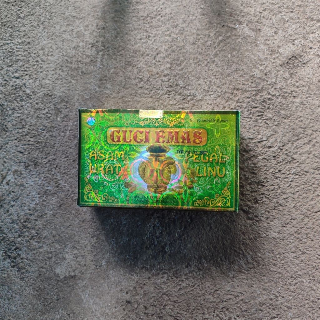 HERBAL ASAM URAT DAN PEGAL LINU CAP GUCCI EMAS ORIGINAL 100%