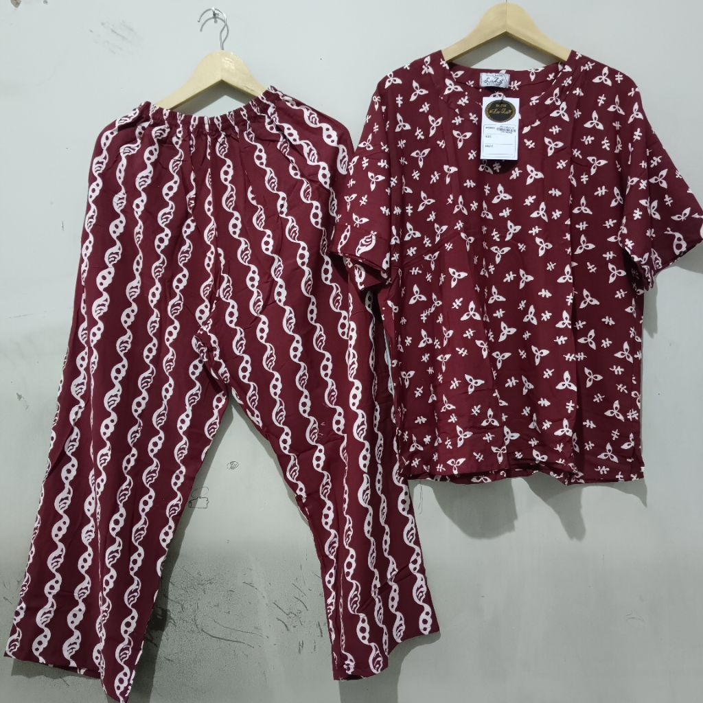 SETELAN CP BATIK LUZA JUMBO ld 120cm  / ONE SET JUMBO  by BATIK TULIP PEKALONGAN / SETCEL SPK JUMBO 