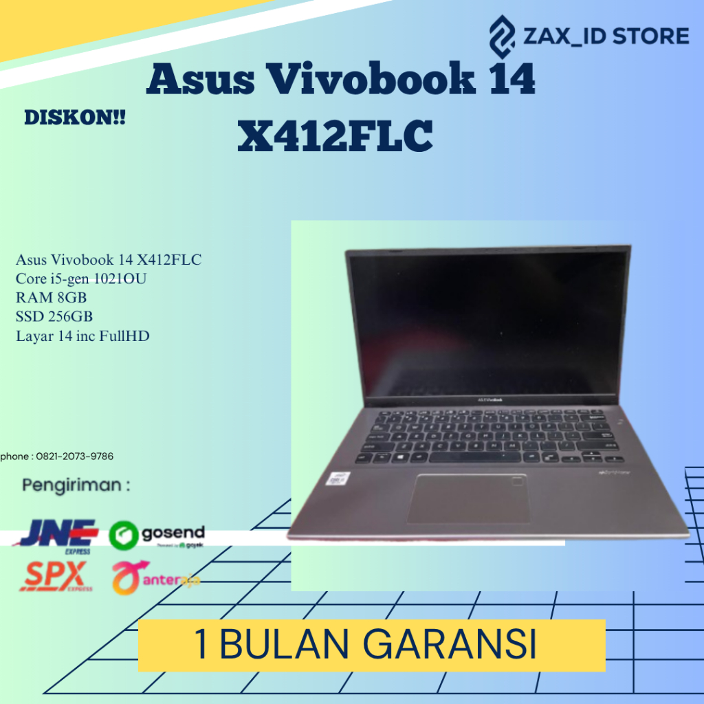 Laptop Asus Vivobook 14 X412FLC  i5 Gen 10 8/256