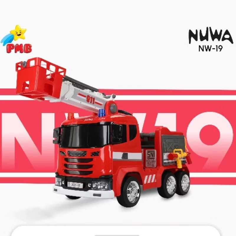 MOBIL AKI ANAK NW 19 TRUK PEMADAM MAINAN ANAK AKI PANDATOYS SEMARANG