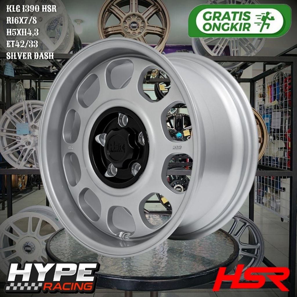 Velg hsr K L G 1390 Ring 16 r16 Model Celong Lebar 7/8 pcd 5x114,3 untuk INNOVA , XTRAIL , RUSH