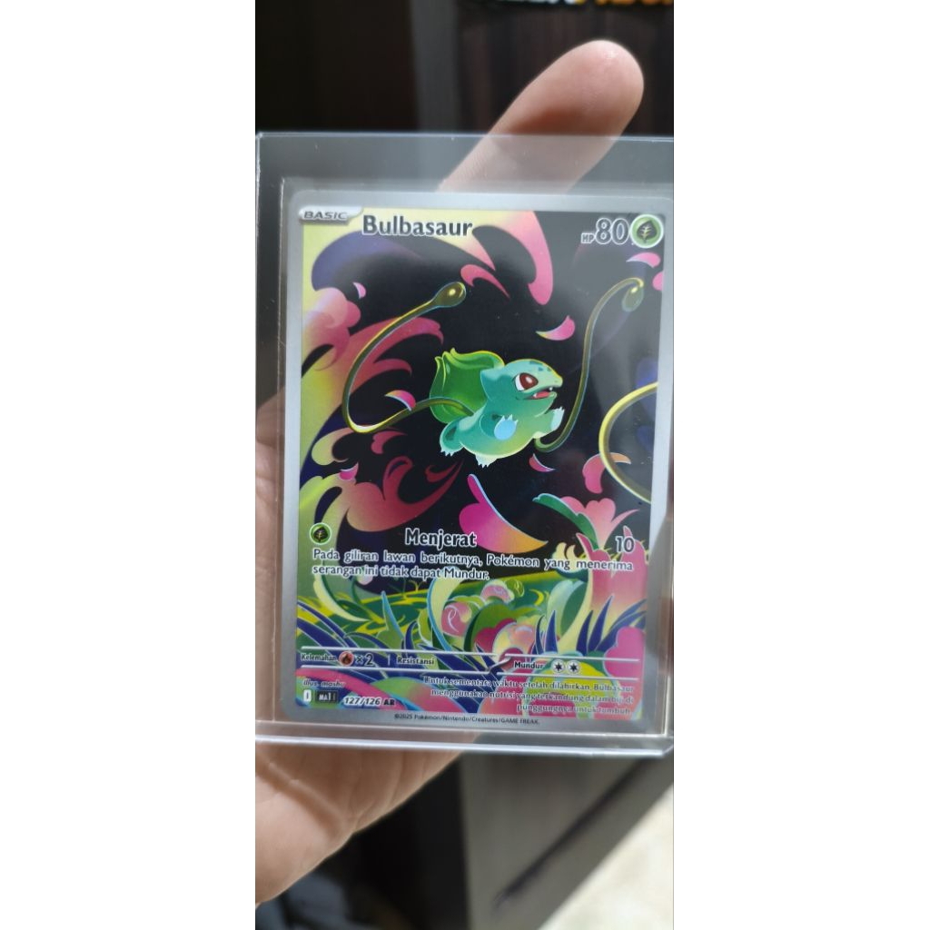 kartu pokemon bulbasaur AR 127/126 original
