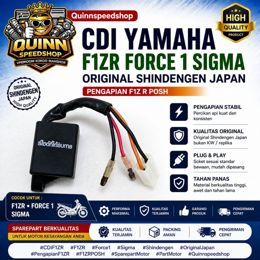 CDI Yamaha F1ZR Force 1 Sigma Original Shindengen Japan - Pengapian F1Z R