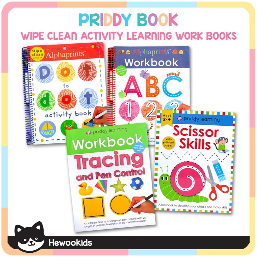 Priddy Wipe Clean Activity Learning Workbooks (ada banyak judul) [Priddy Books]