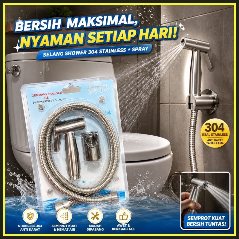 Jet Shower Soligen Hitam Germany Soligen Bidet Stainless Soligen