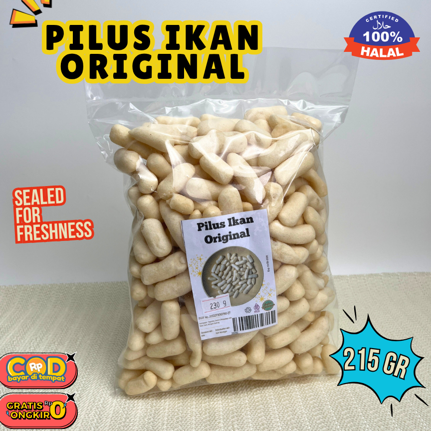 Pilus Ikan Original 240 Gr Jajan Kenangan - Gurih, Asin, Renyah