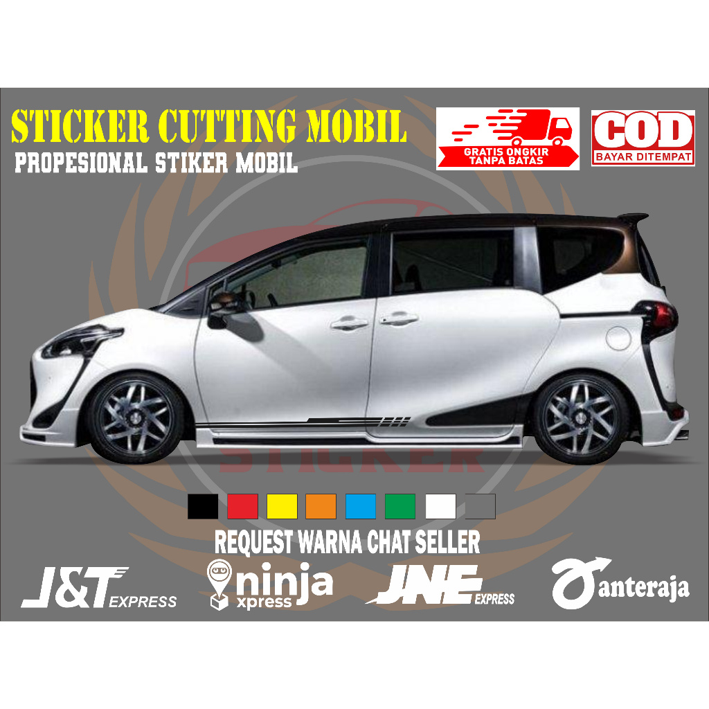 sticker mobil sienta sticker mobil toyota sienta stiker mobil sienta keren stiker variasi body mobil