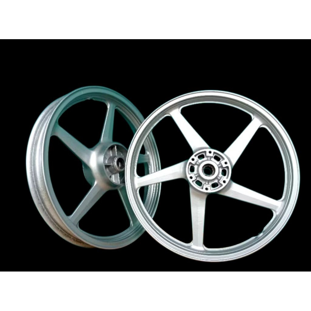 velg pelek Yamaha Vixion old lama PNP RX king ring 17,17 warna silver 1set depan belakang original c