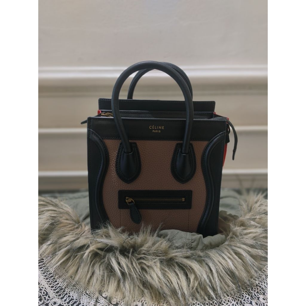 Celine Luggage Nano – Tricolor (Preloved)