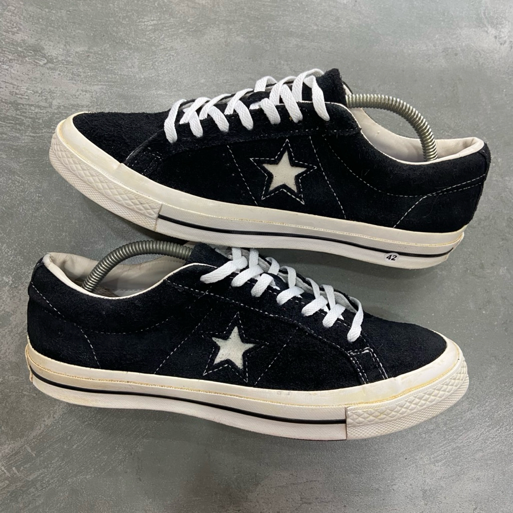 [Size 42] Converse One Star OX Suede Low Black White 2020 (158369C) Second Original Good Condition. 