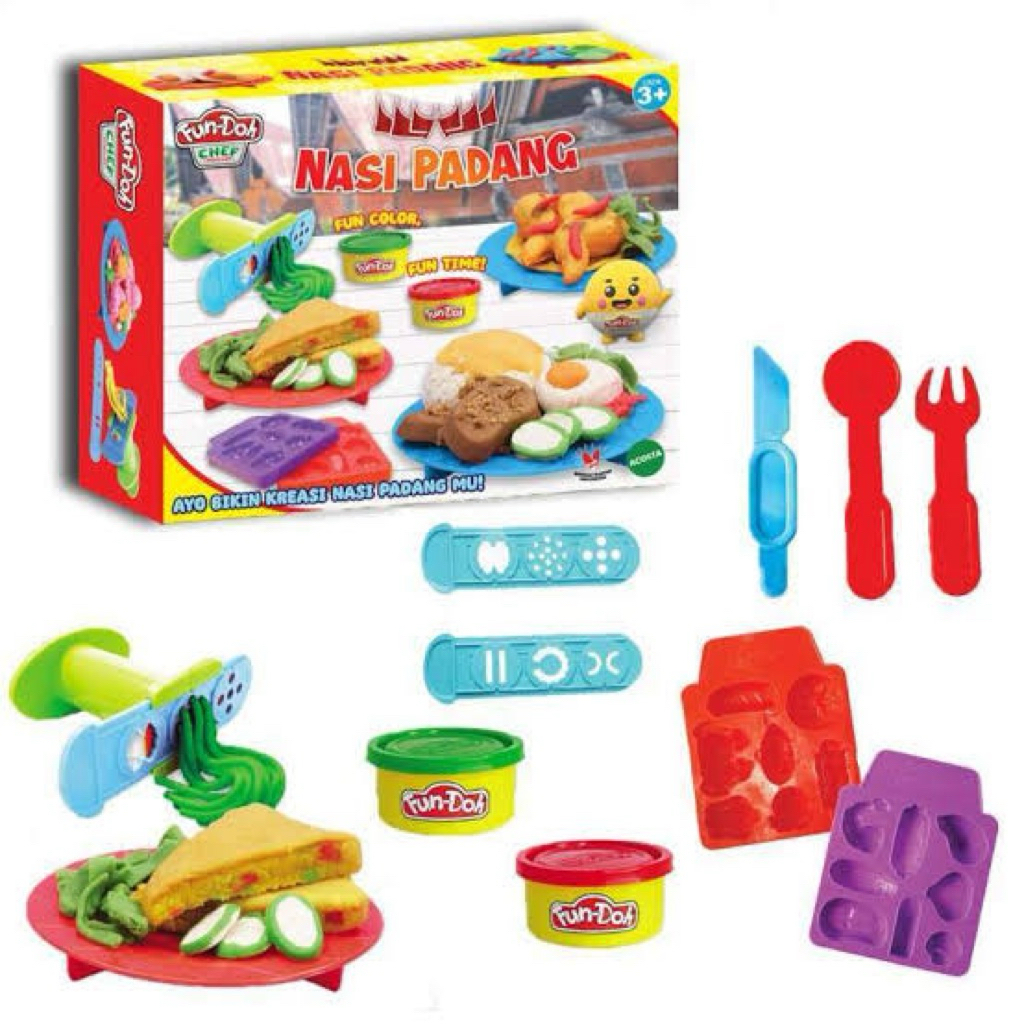 Mainan Edukasi Fundoh Tema Makanan Nasi Padang Unik terbaru/28213