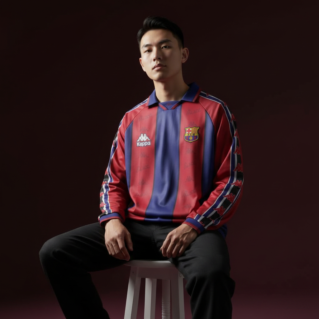 Jersey Long Sleeve Barca Full Printing Bahan Dryfit Premium Unisex