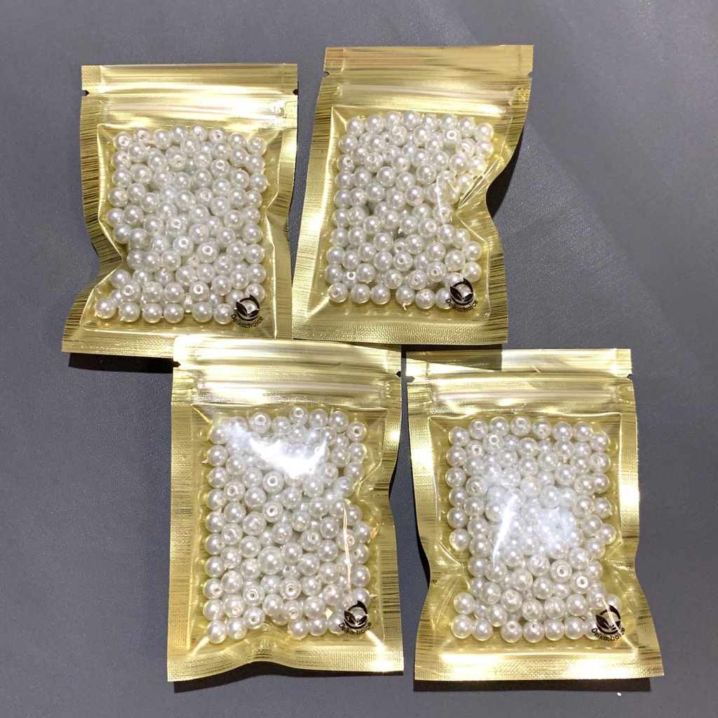 Manik manik Mutiara Sintetis per pack (2mm, 6mm, 8mm)