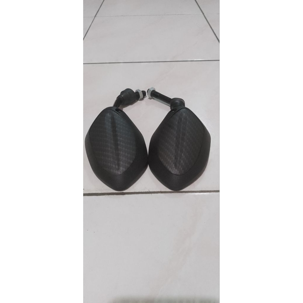 spion variasi mini black carbon untuk jenis motor honda