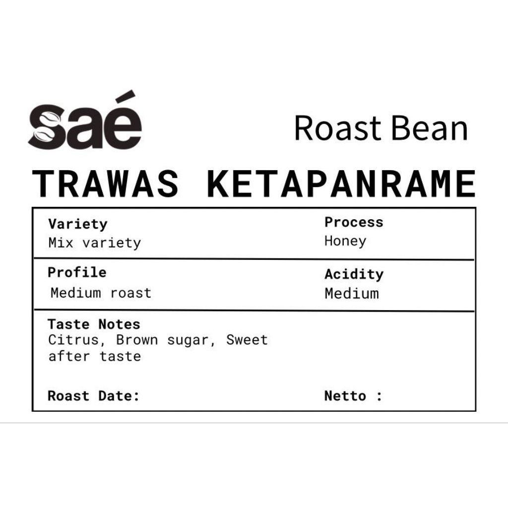 ARABIKA "TRAWAS" KETAPANRAME HONEY