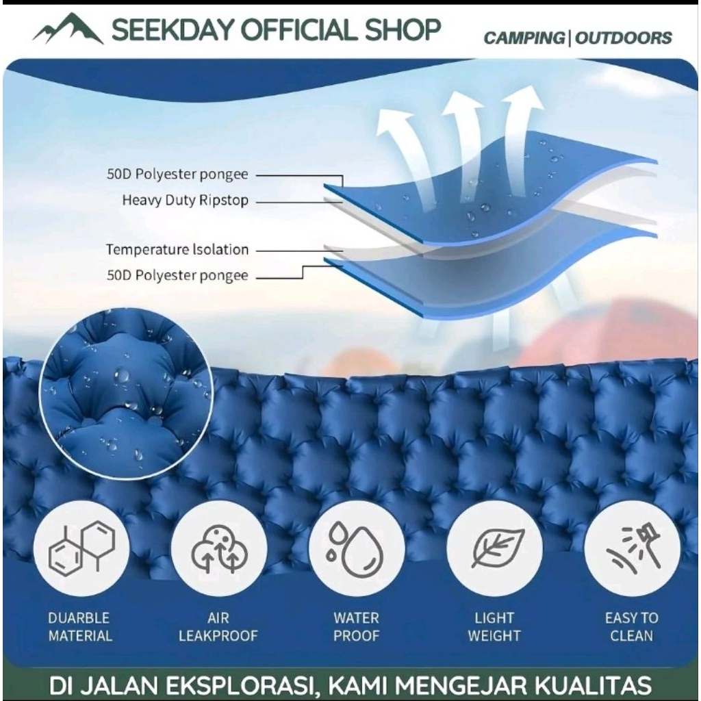 Seekady kasur angin portable kasur tiup camping