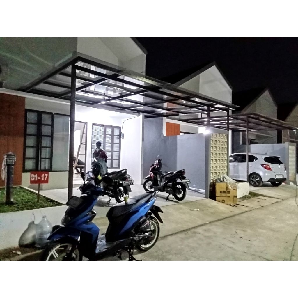 kanopi minimalis atap transparan