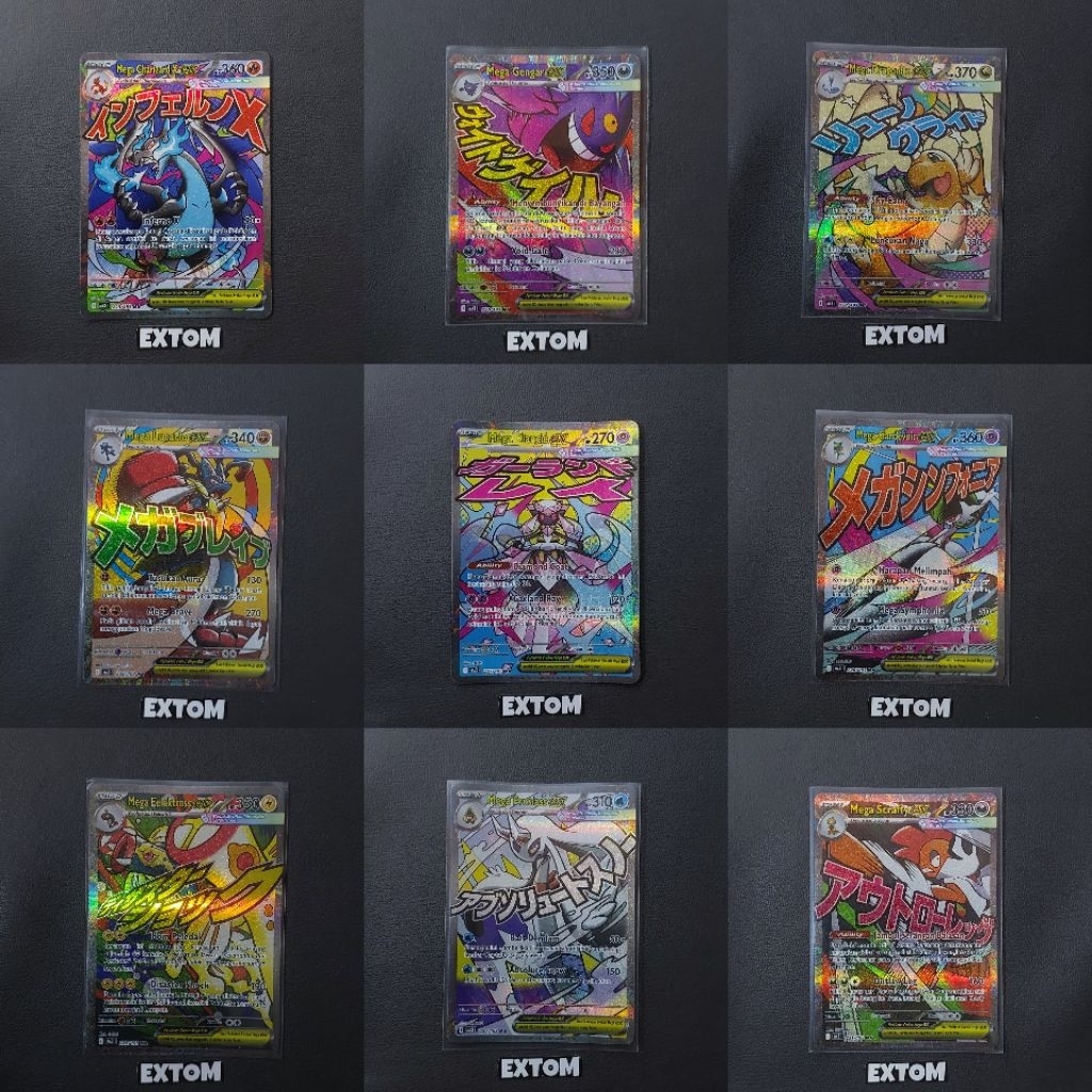 Kartu Pokemon TCG ALL MA MEGA CHARIZARD MEGA GENGAR MEGA DRAGONITE MA DLL