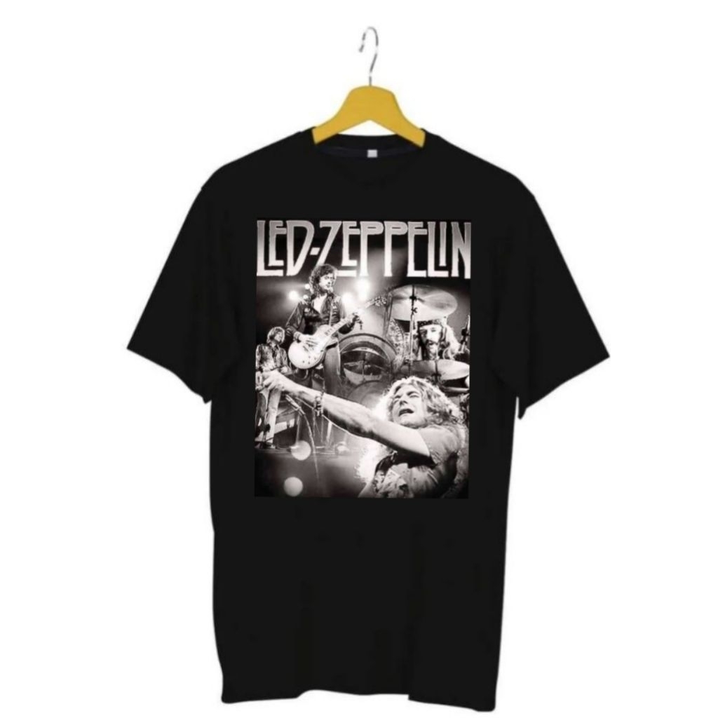 kaos band LED zeppelin monocrom,LED zeppelin eagle LED zeppelin Jimy page