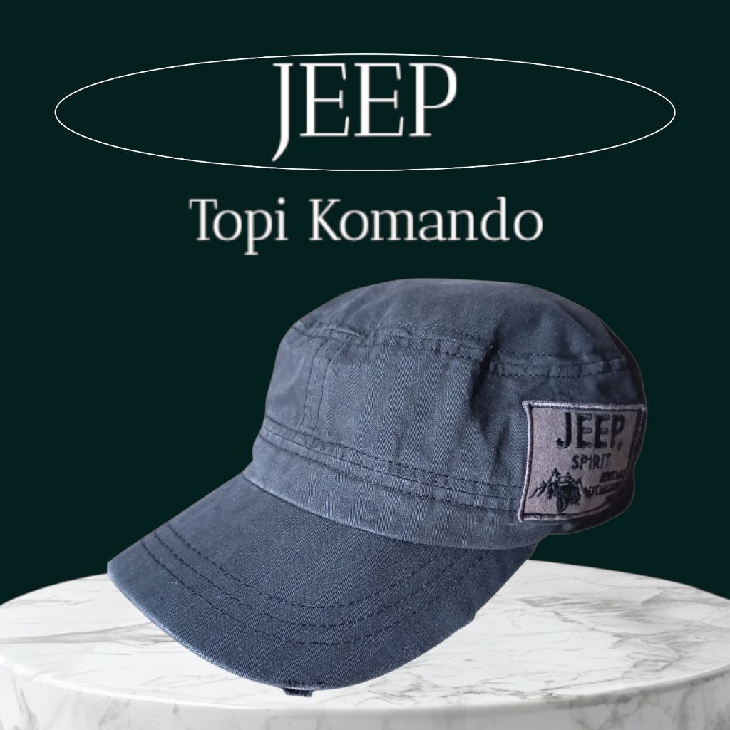 Topi Jeep Original Topi Komando Bahan Kanvas Model Riped