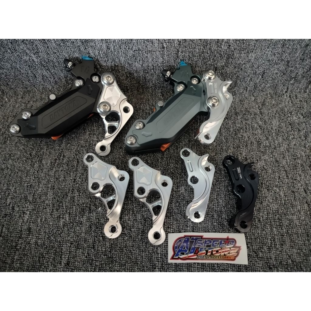 BREKET KALIPER 4 PISTON AXIAL FIZ R FORCE JUPITER VEGA MX OLD UKURAN 260 300MM