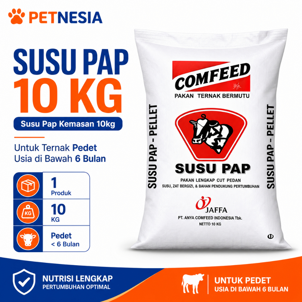 SUSU PAP 10 KG  - Susu Pap Kemasan 10kg Untuk Ternak Pedet Usia Di Bawah 6 Bulan 10 KG  - Susu Pap K