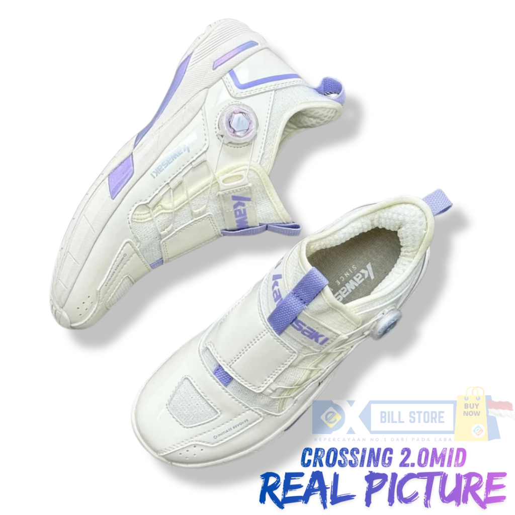 Sepatu Badminton Kawasaki B3412 boa 2.0 MID Breathable Carbon Plate Profesional Anti Slip & Shock Pr