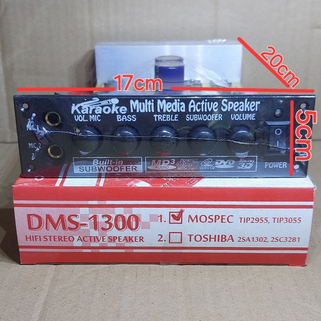 Kit Amplifier Aktif Stereo Karaoke DMS-1300 subwoofer