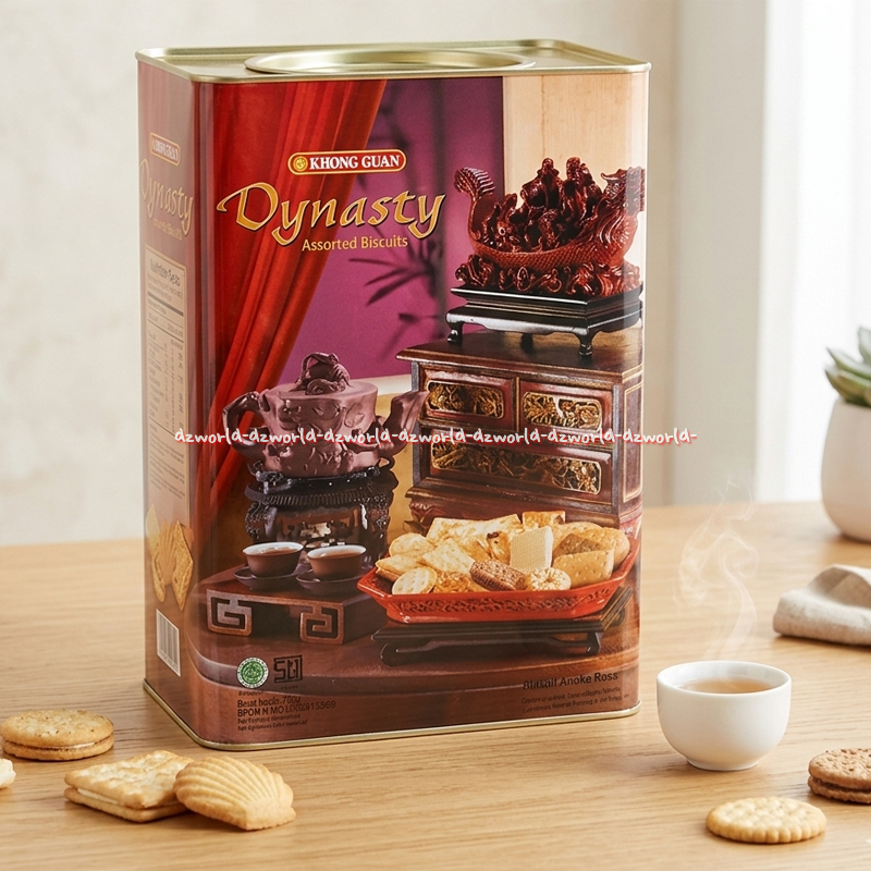Khongguan Dynasty 700gr Assorted Biscuit Aneka Macam Biskuit Kemasan Kaleng Kotak Biskuit Renyah Waf