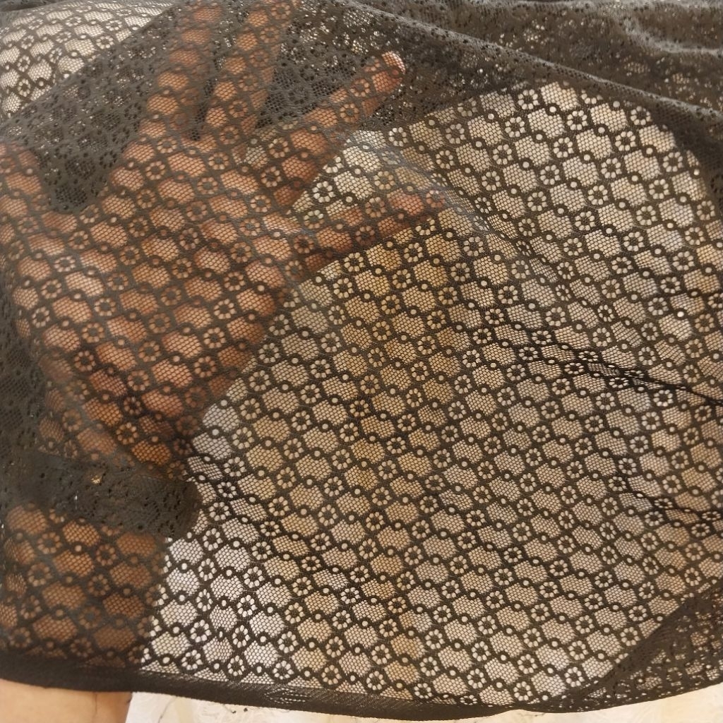 Kain bahan brukat stretch brukat melar antik brukat kebaya(harga per 0,5 meter)