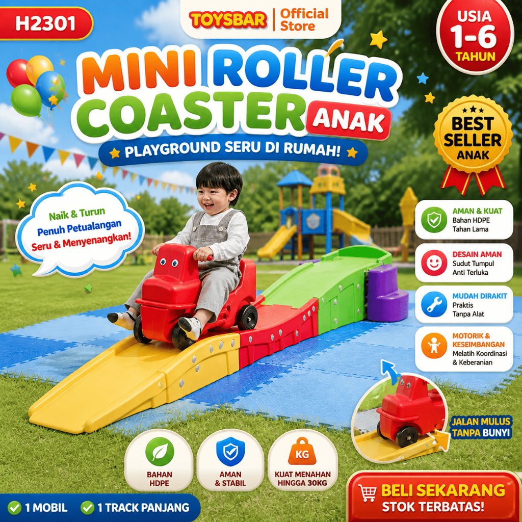 TOYSBAR Mainan Mini Roller Coaster Anak – Playground H2301