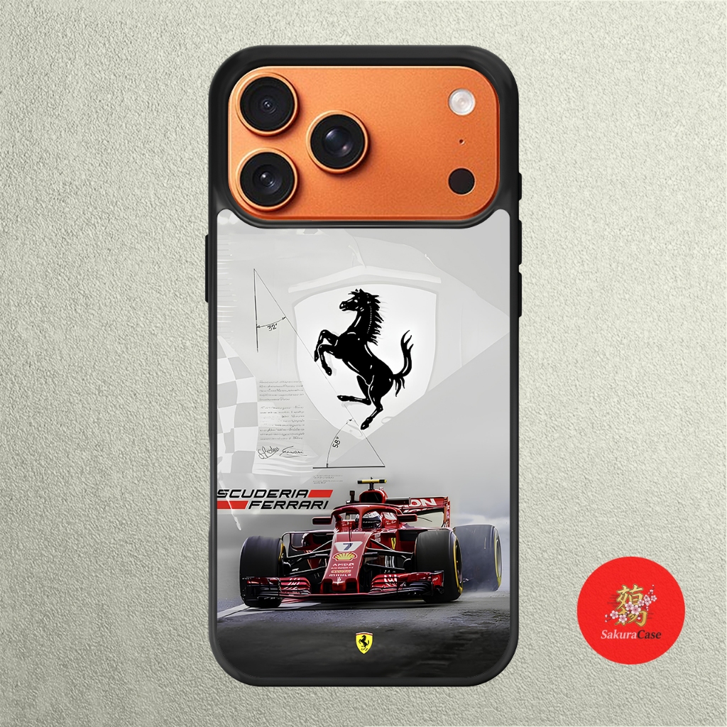 iPhone Case 17 16 15 14 13 12 11 X XR Xs 8 7 6 5 Plus Pro Max Air Softcase FERRARI F1 Scuderia