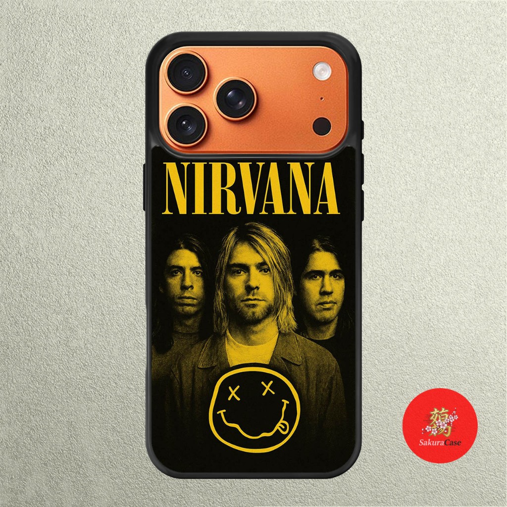 iPhone Case 17 16 15 14 13 12 11 X XR Xs 8 7 6 5 Plus Pro Max Air Softcase NIRVANA Grunge